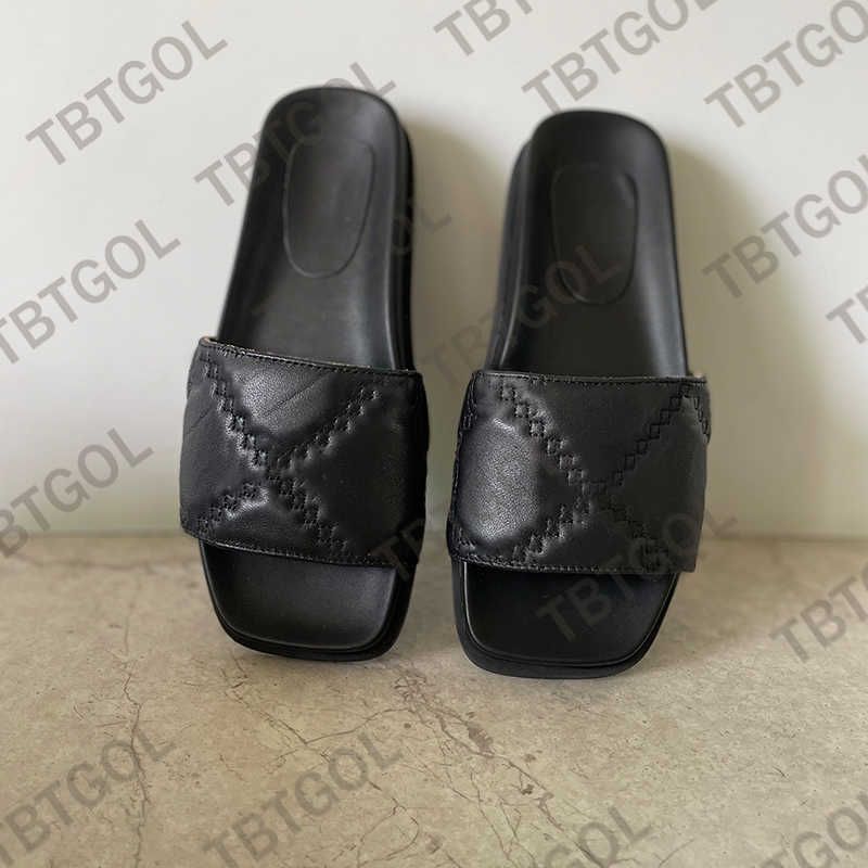 Designer Real Leather Platform Slide Sandals For Women Luxury Flat Quilted  Slippers With Rubber Thick Bottoms, Perfect For Summer 2023 NO435 From  Tbtgroup, $51.47
