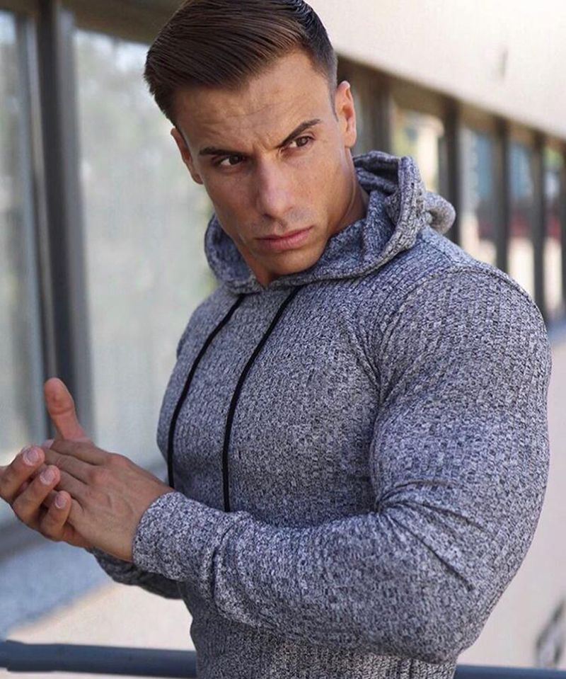 gray hooded