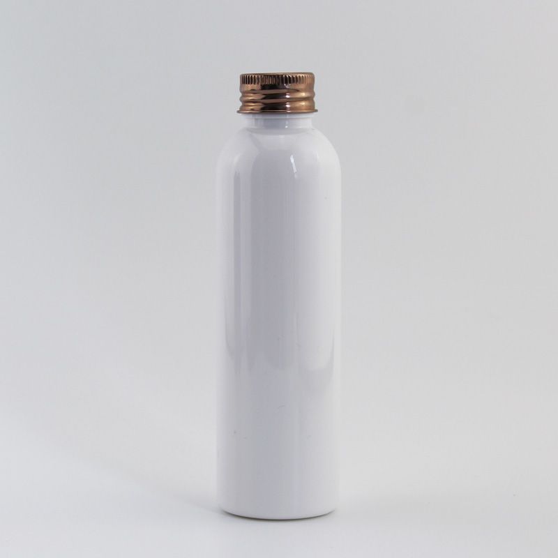 150 ml witte fles bronzen plastic