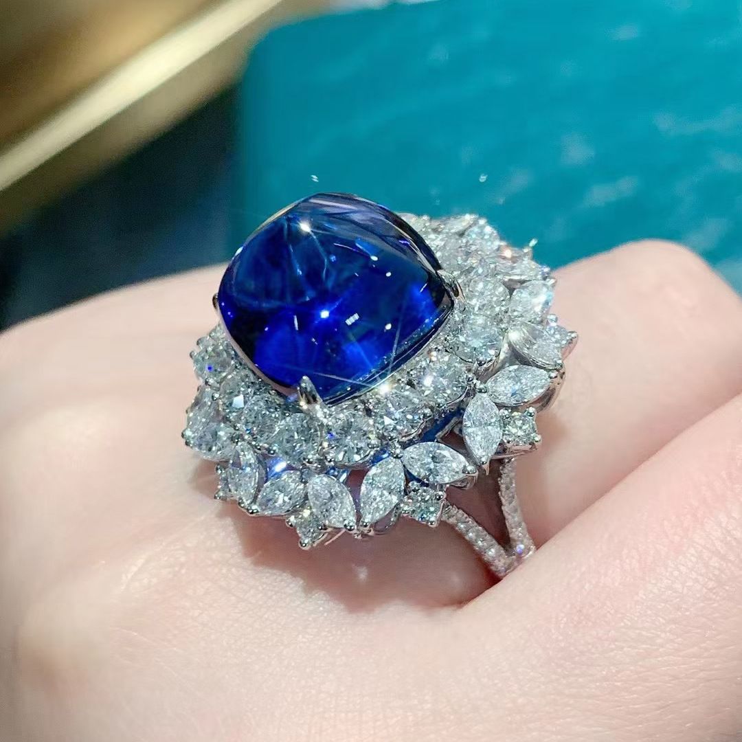 Blue Diamond White Gold