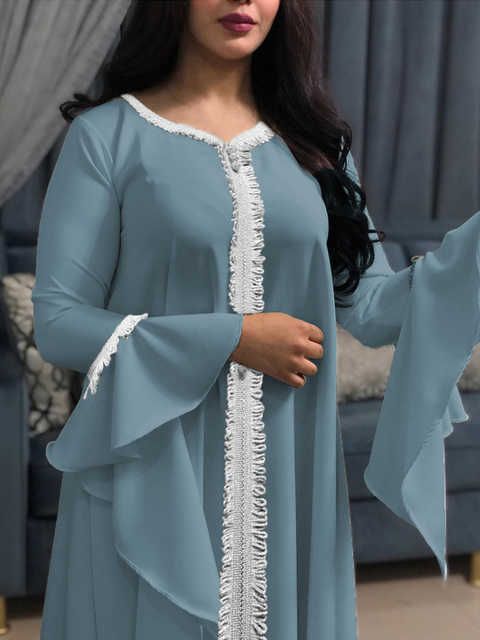 Light blue abaya