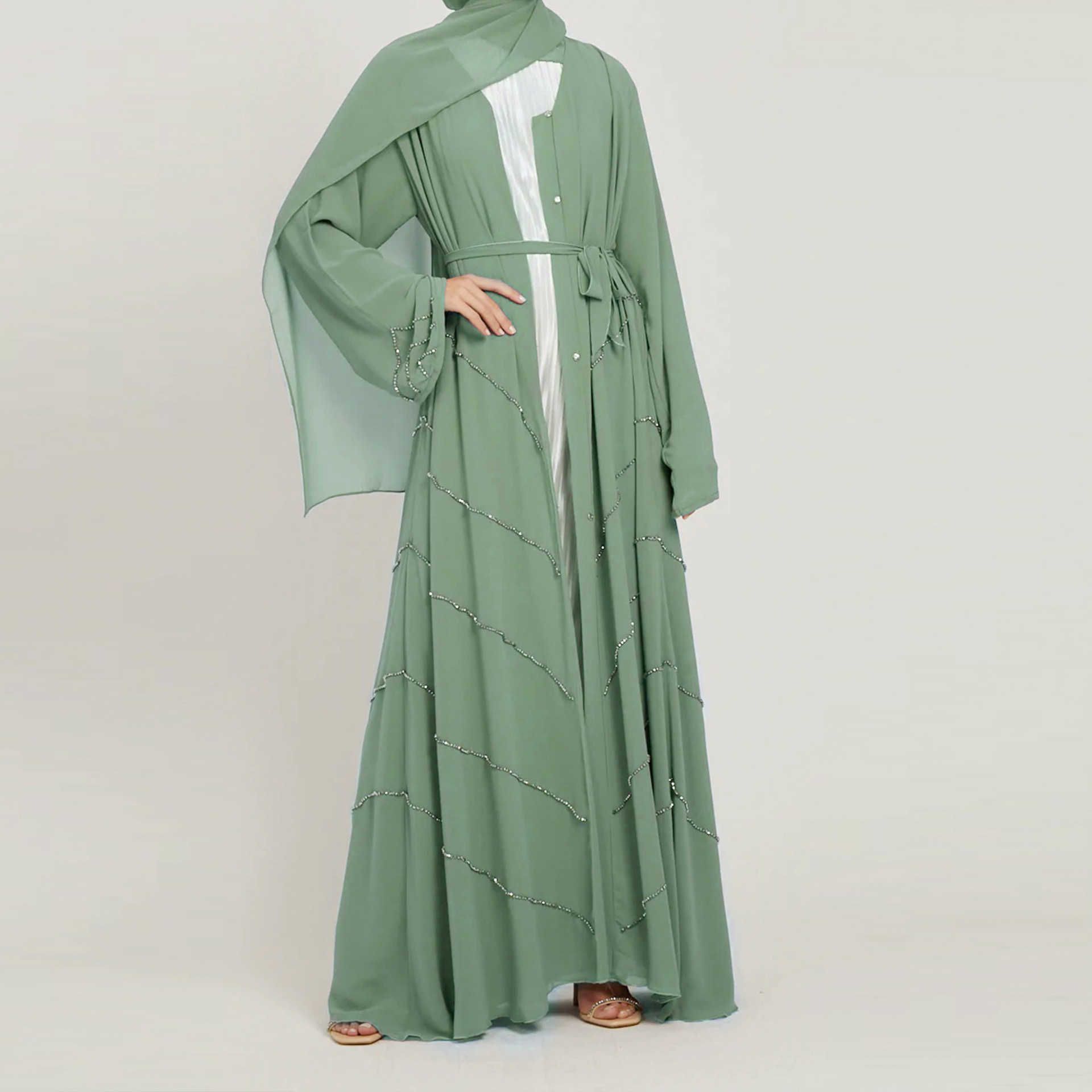녹색 오픈 abaya-xxl.