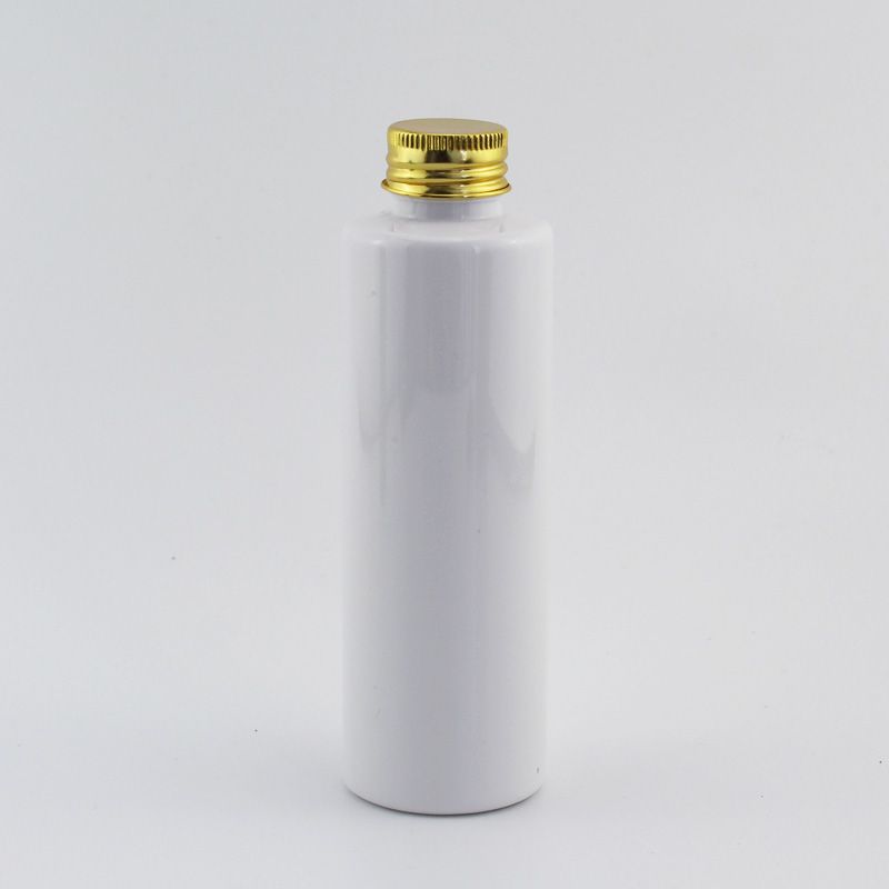 150ml Branco Garrafa ouro plástico