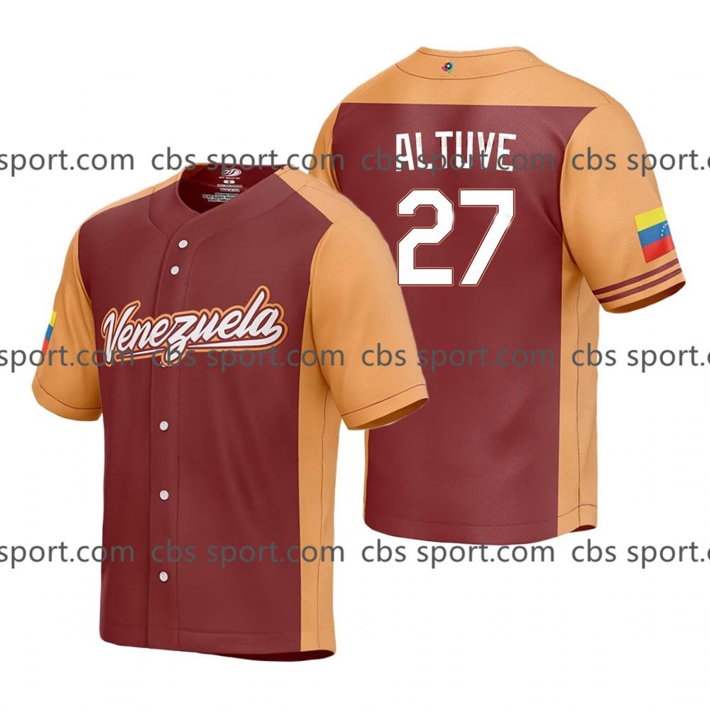 Jose Altuve #27 Venezuela Baseball 2023 World Baseball Jersey Sports Team  Jersey