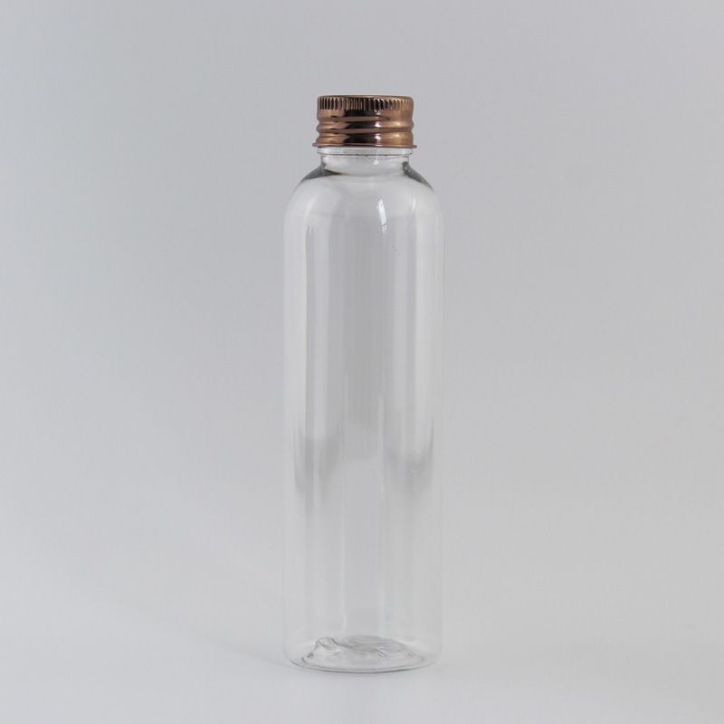 150 ml clear fles bronzen plastic