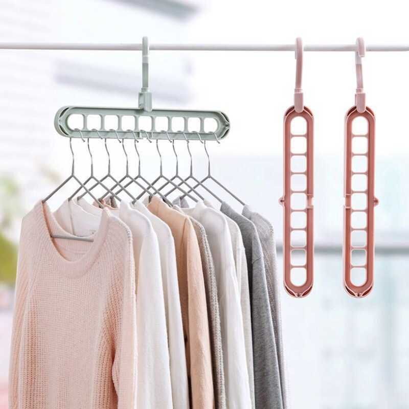 1pcs Clothes Hanger Closet Organizer Space Saving Hanger Multi-port  Clothing Rack Plastic Scarf Storage hangers for clothes