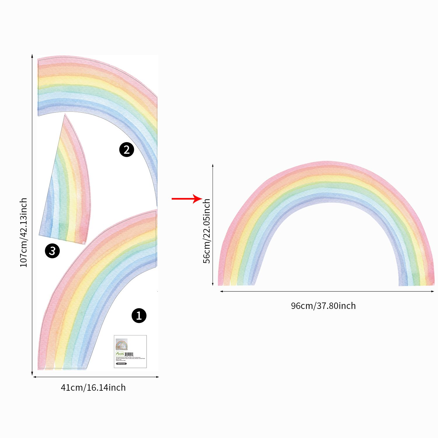 Tessuto ad arcobaleno acquerello S