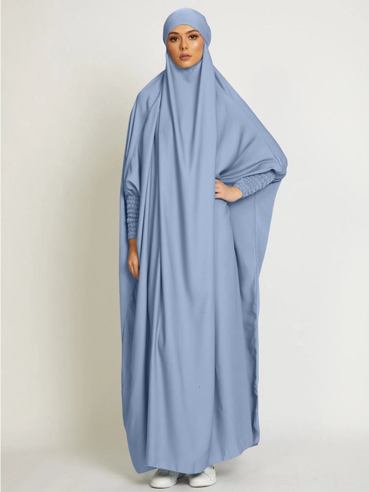 Sky Blue Jilbab-One-storlek