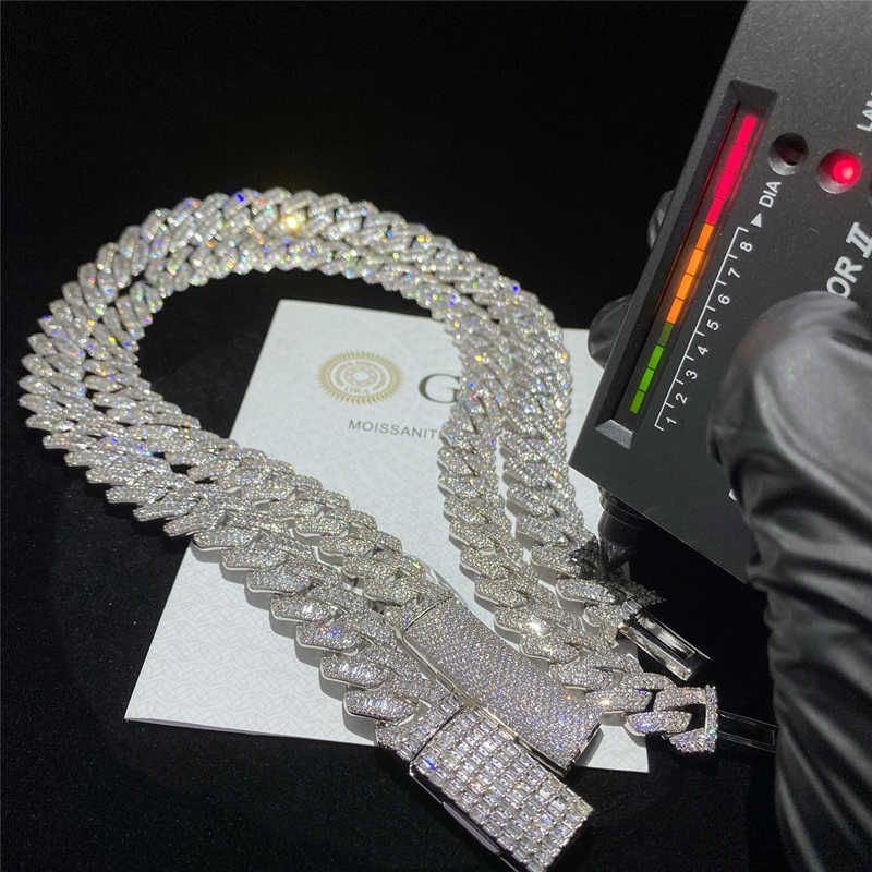 ICEDIAMOND 20mm Hip Hop Iced Out Miami Cuban Link Chain Necklace/14K Gold Plated Bling CZ Lab Diamond Choker Heavy Cuban Necklace/Luxury Trend
