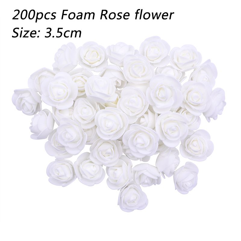 200pcs fleur rose