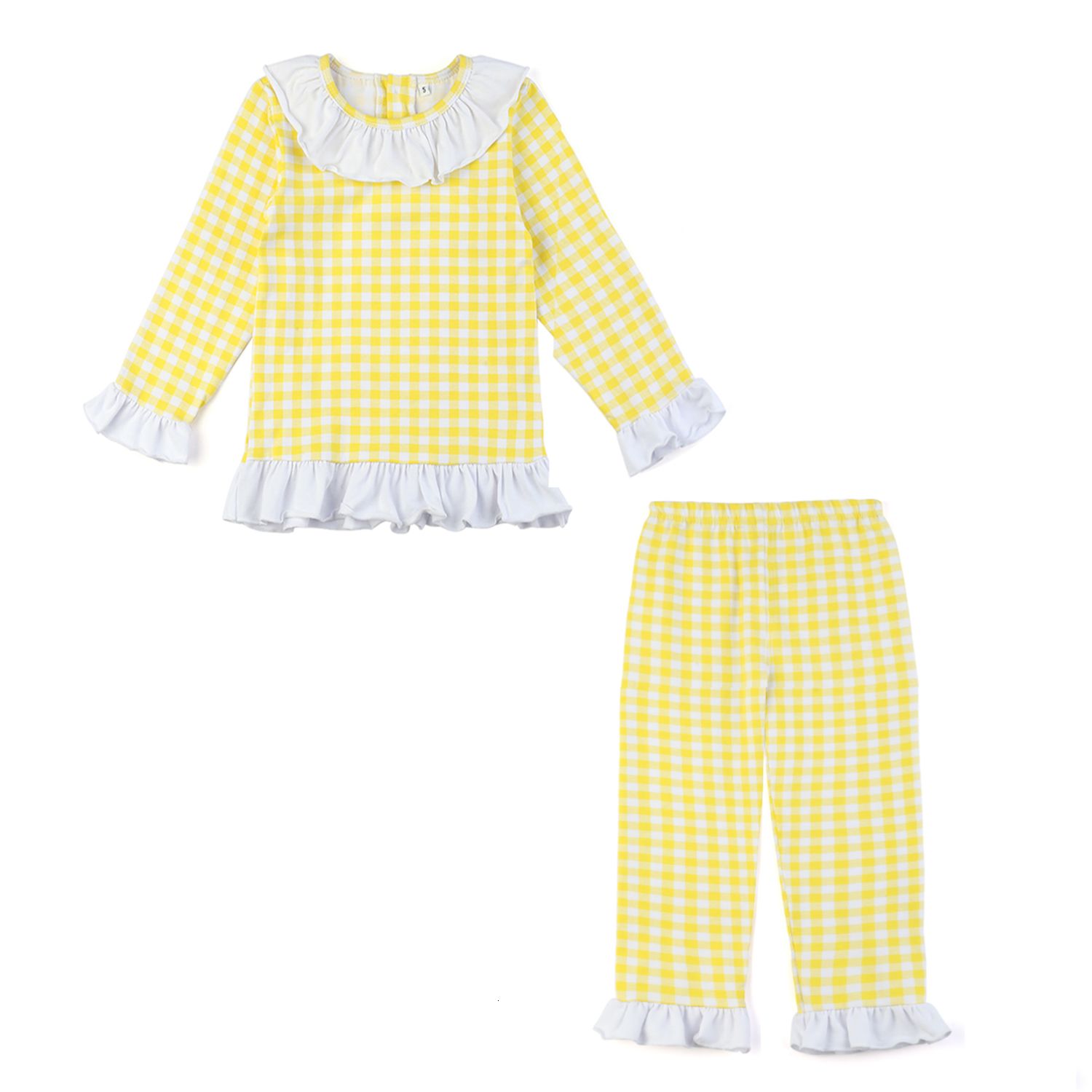 ruffle girls yellow