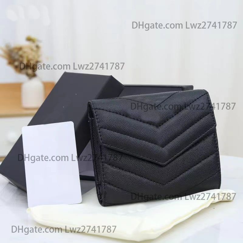 짧은 지갑 : 검은 색 하드웨어가있는 검은 색