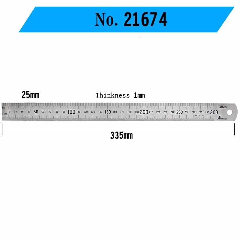 Polering av 300 mm stål linjal