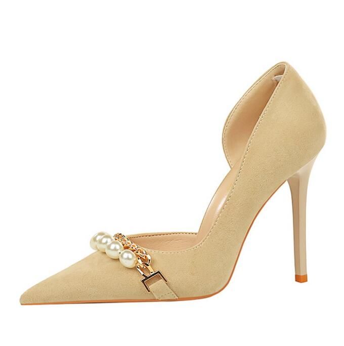 Beige heel high 11cm