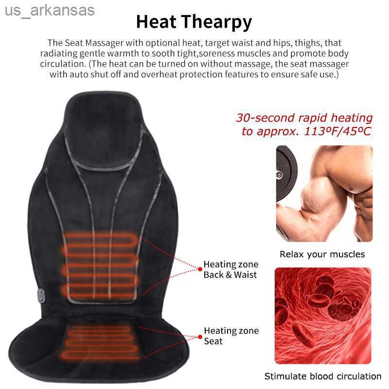 Dropship Vibrating Back Massager With Heat Chair Pad Rolling