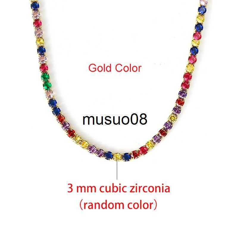 Rainbow 3mm-Chain Lenght 33cm