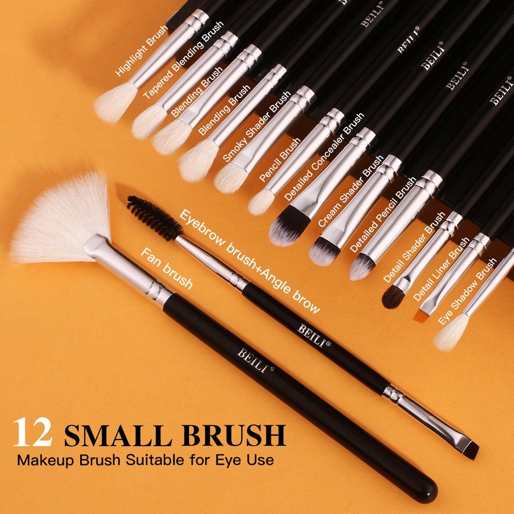 Docolor Makeup Brushes 12Piece Professional Goth Makeup Brush Kit