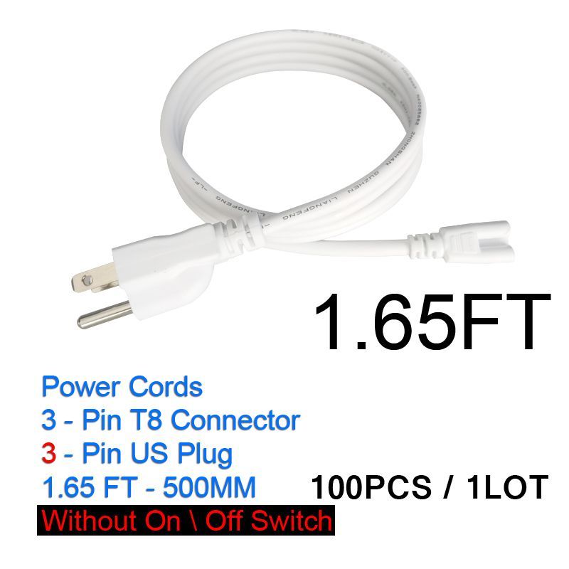 16.5ft 3pin US Plug utan switch