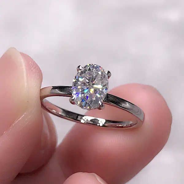 14k White-2ct Oval-5