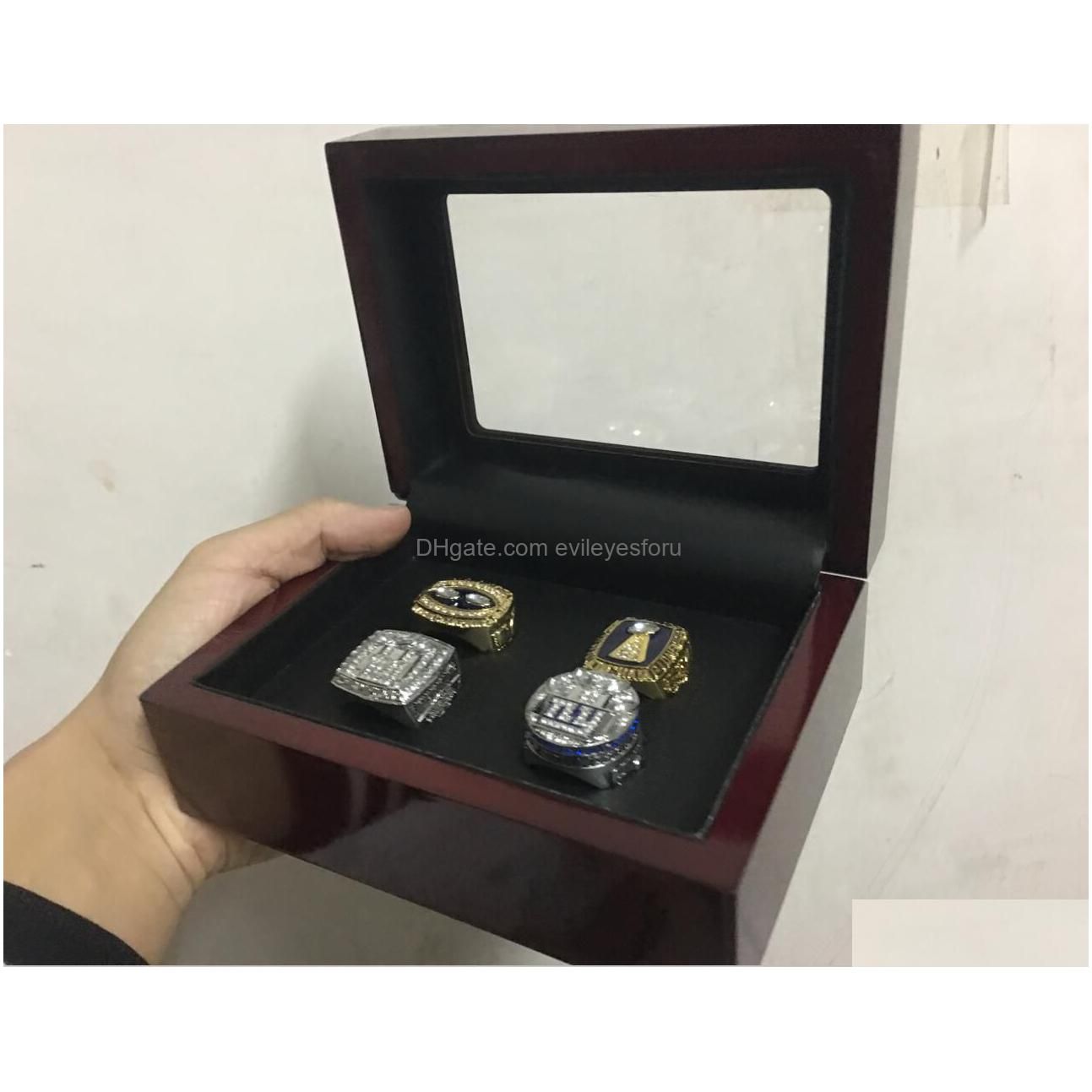 4 Pcsgaintsring Set Com Caixa Juntos