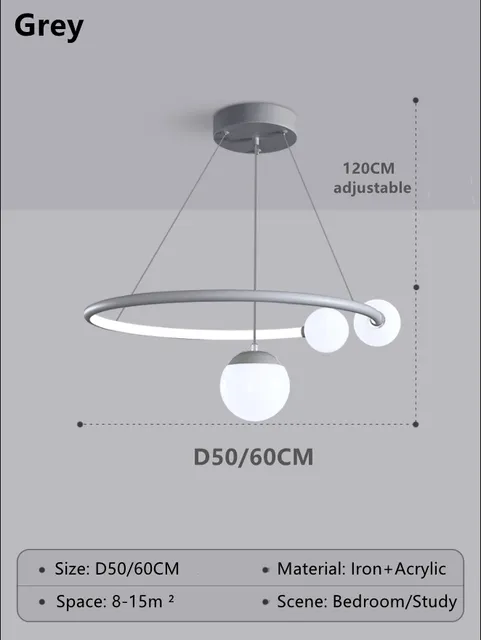 Grå d50 cm trikromatisk ljus