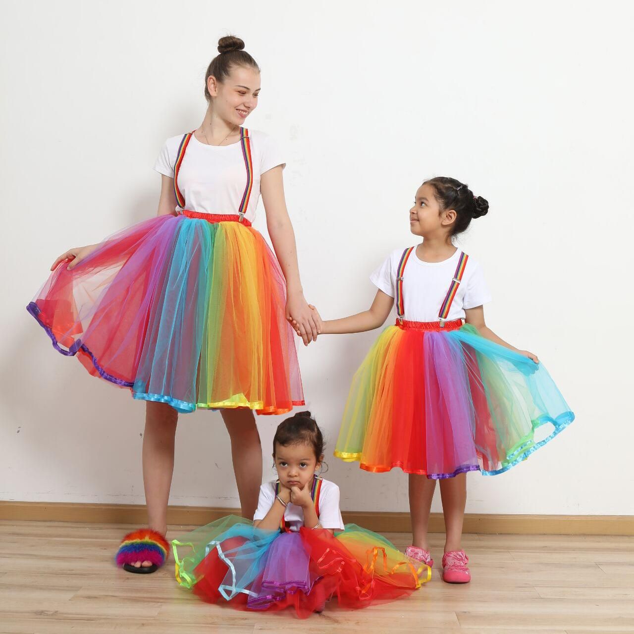 Vestidos 2022 Nueva Falda Tutú De Princesa Niños Niñas Adultos Ropa Colorida Mini Pettiskirt Niñas Fiesta Baile Arco Iris Tul Faldas Ropa De 15,27 € |