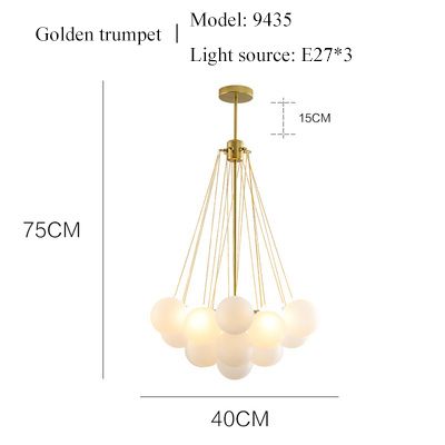 Золотой D40CM маленький холодный белый