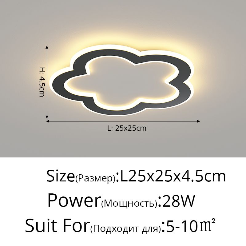 Schwarzer Stil A L25 cm warmes Licht 3000k