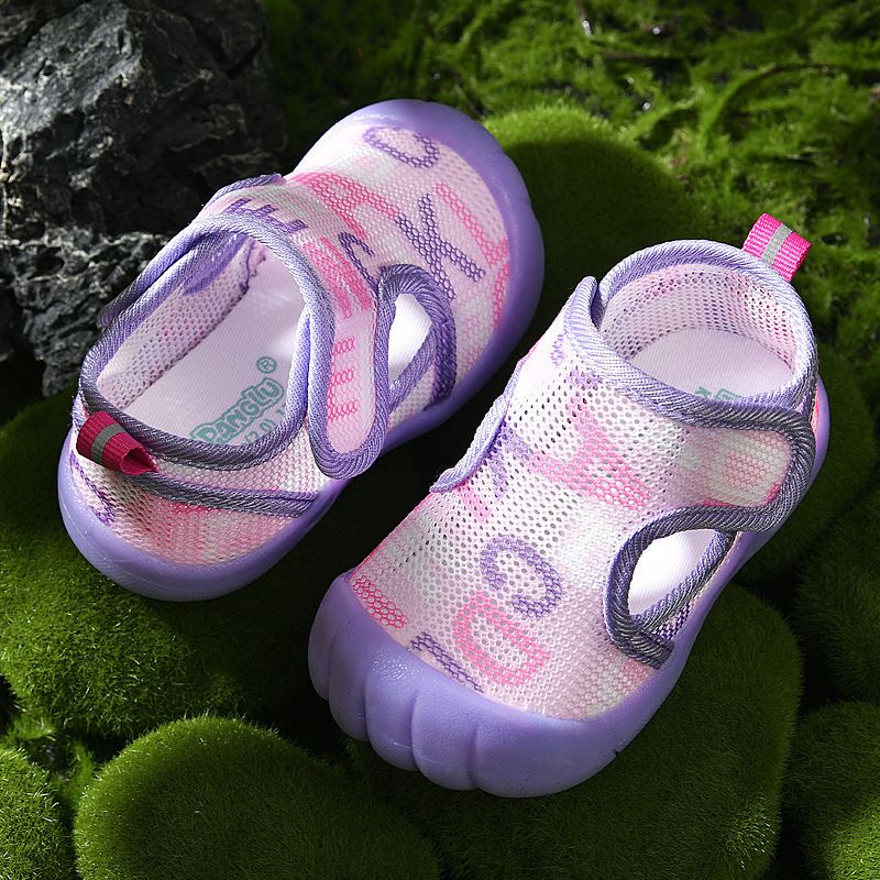 purple baby sandals