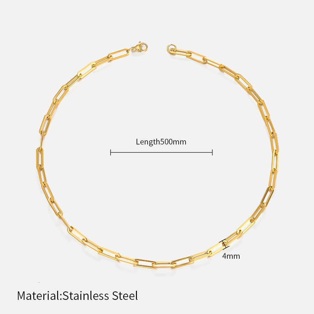 4mm Gold 50cm-Stainless Steel Necklace