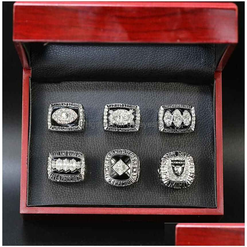 6pcsraidersring Set avec boîte ensemble