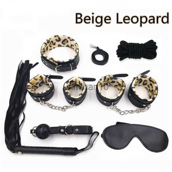 Beige leopard-svart