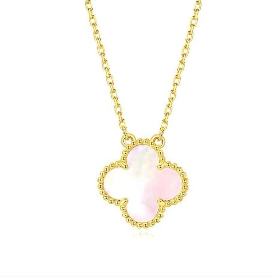 Necklace Gold White Stone