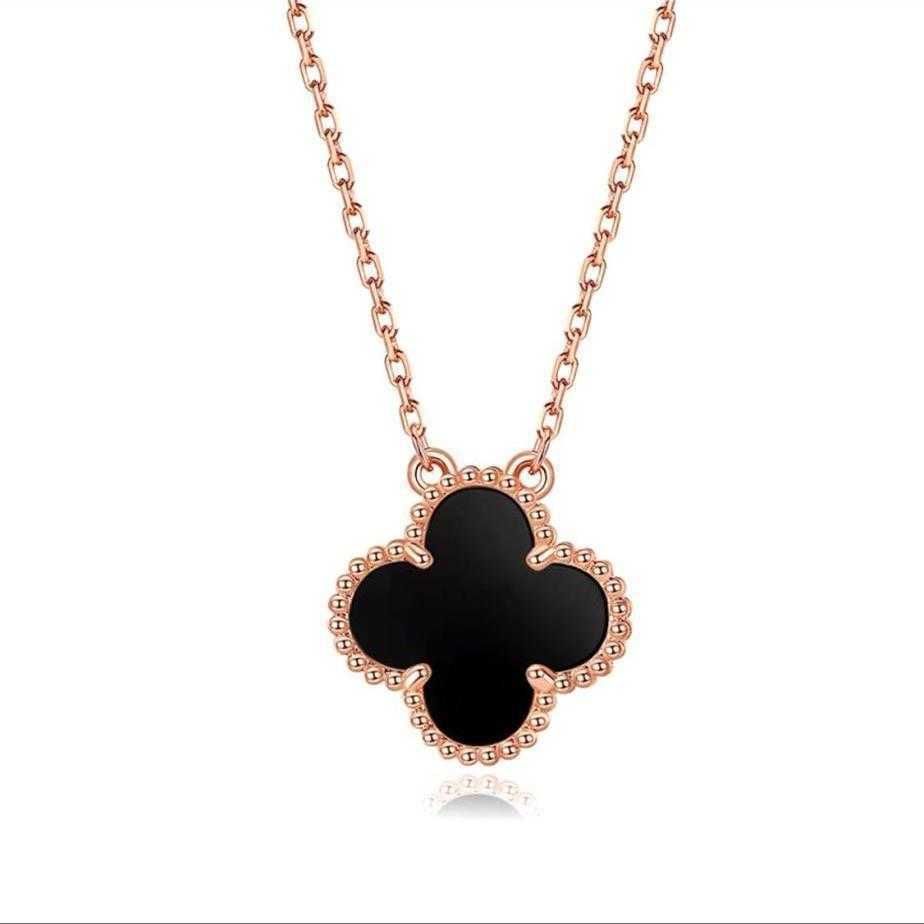 Necklace Rose Gold Black Stone