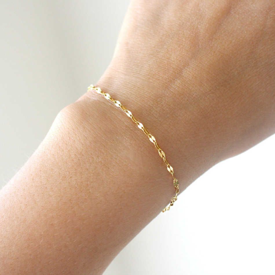 リップチェーンブレスレット-Bracelet-14Kゴールド