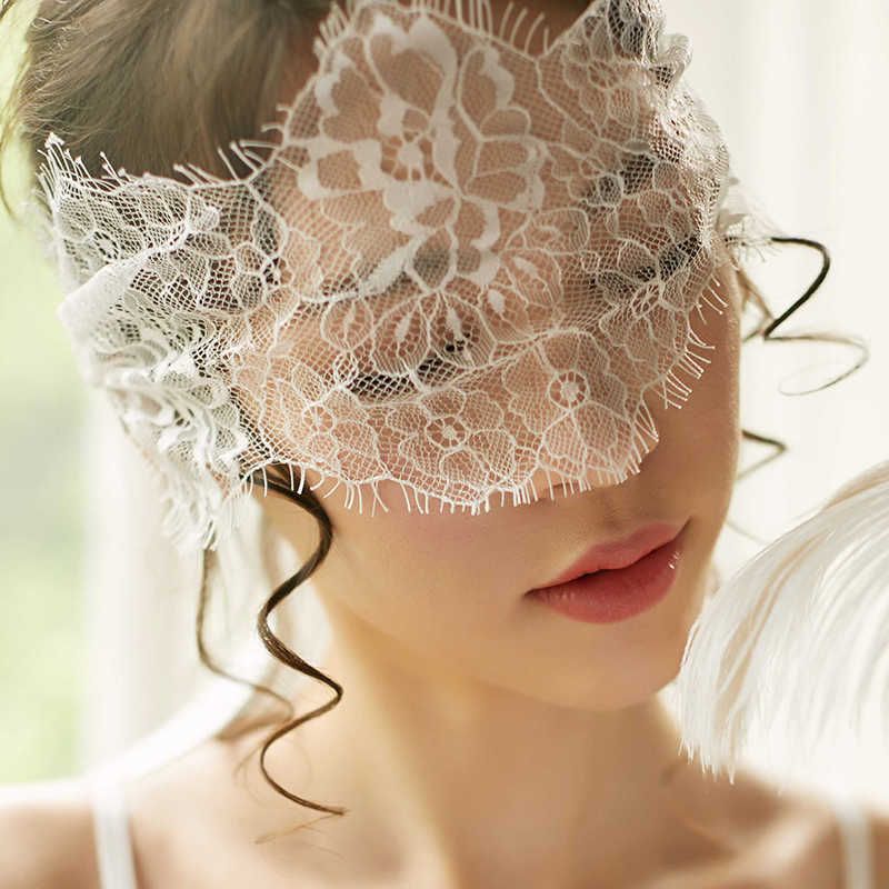 NEW Lady Sexy Lace Eye Mask Blindfolds Black White Cutout Patch