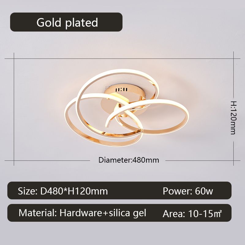 Uygulama ile DIA480mm Altın Dimmable RC