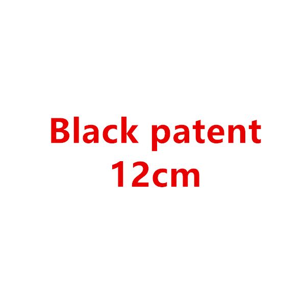 Czarny patent 12 cm