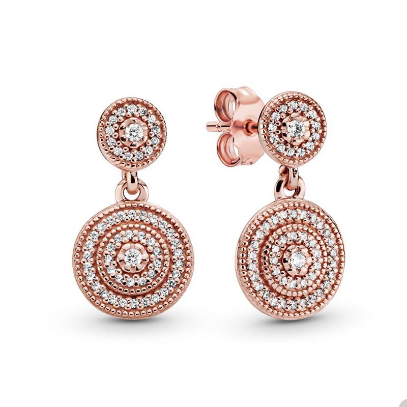 Boucle d'oreille de rose + boîte