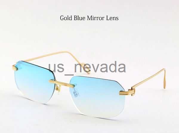 gold blue mirror lens