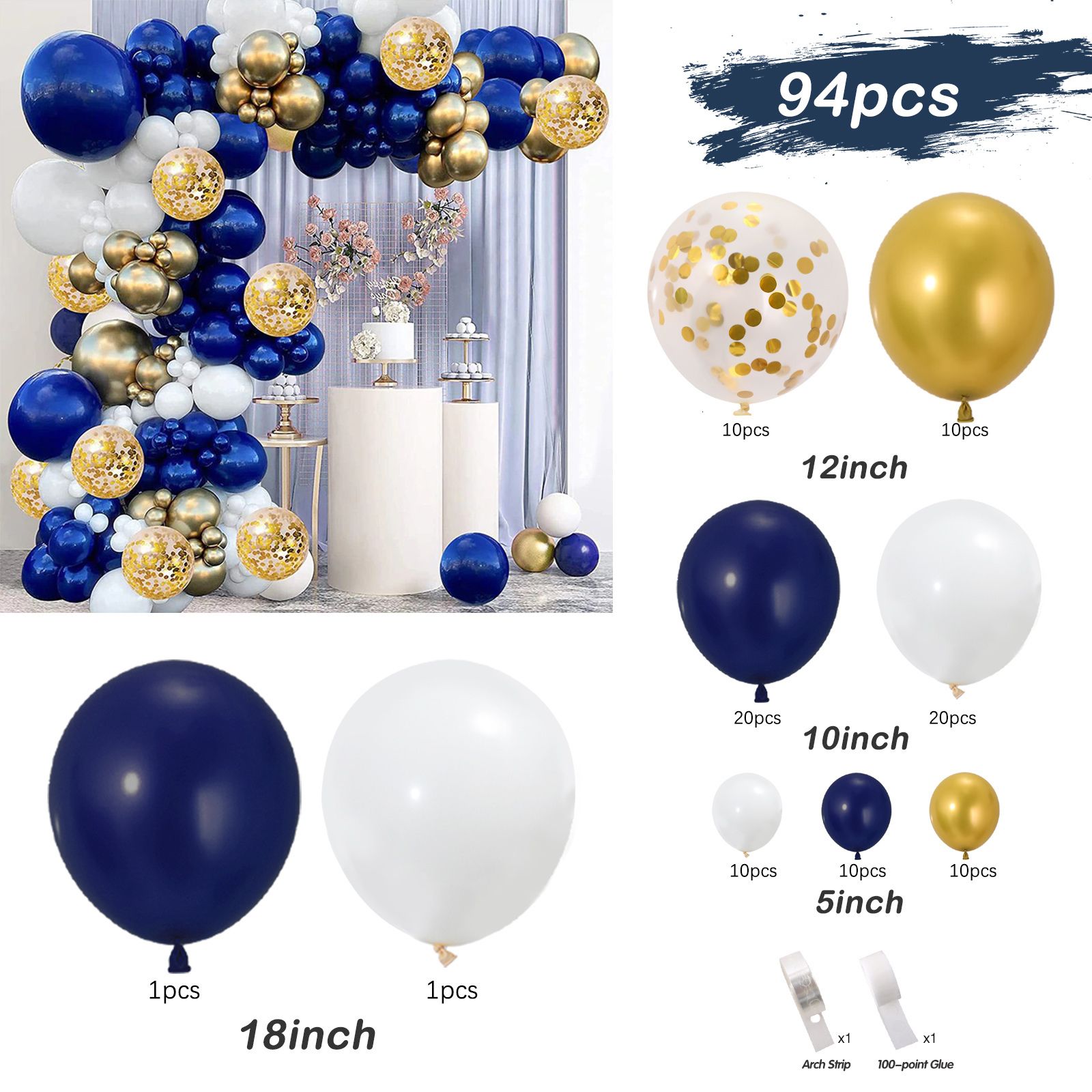 Style 14 - 94PCS -Balon Garland Arch