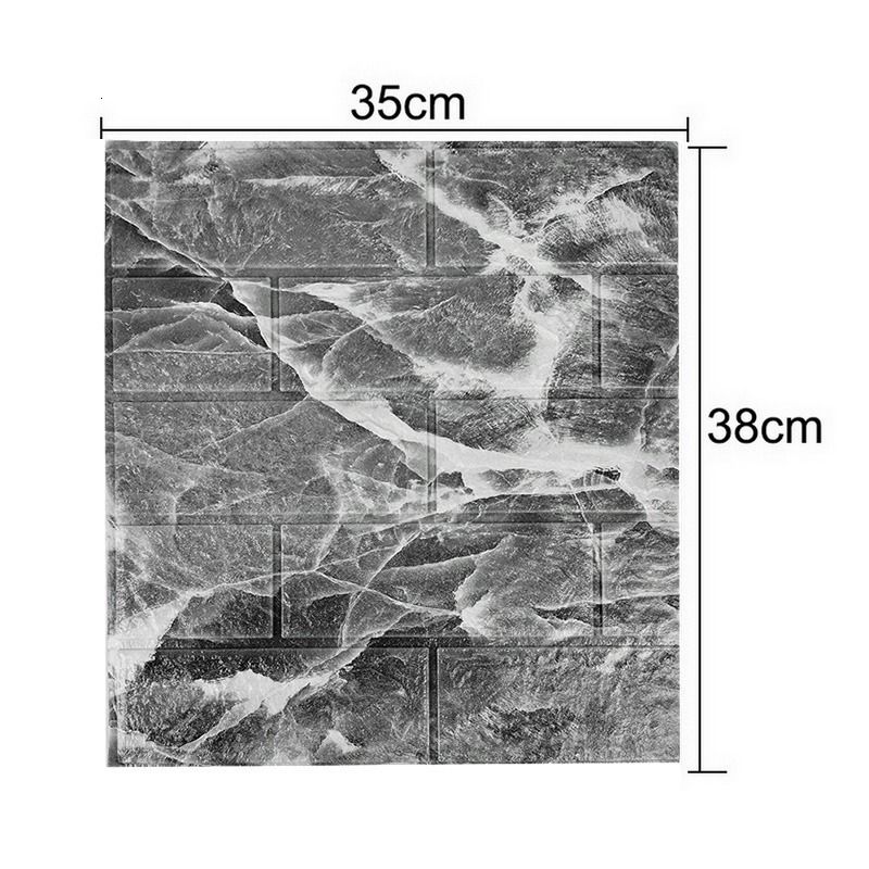 10PCSブラック大理石-3Dスタイル