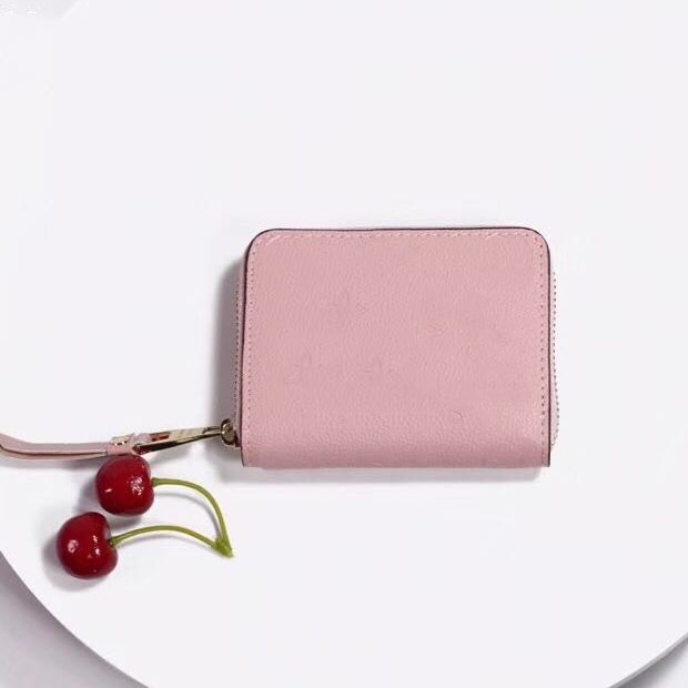 pink short wallet