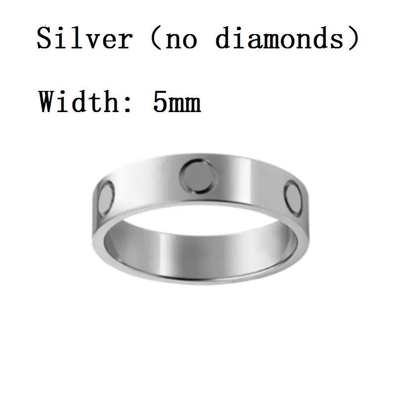 5 mm argento senza diamante CZ