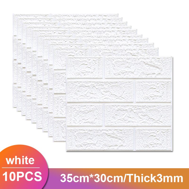 10pcs-white 35x30cm-3d Style