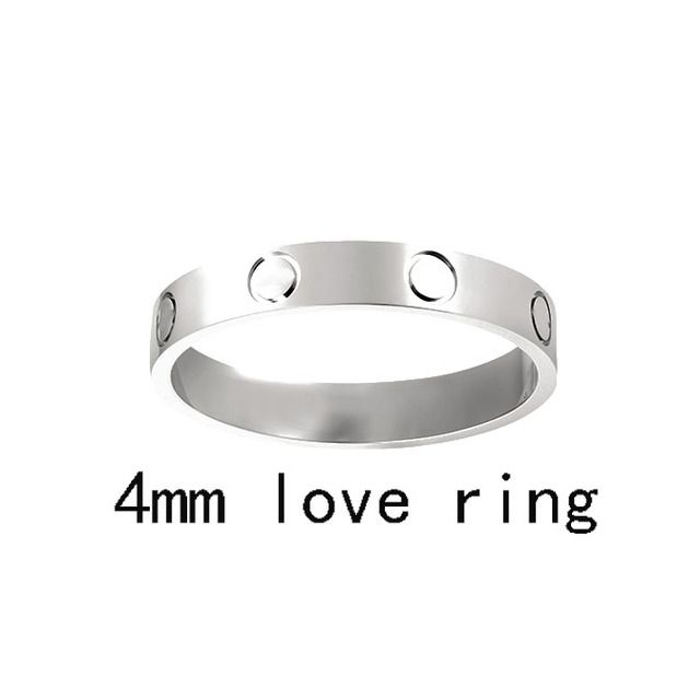 4mm silver love ring