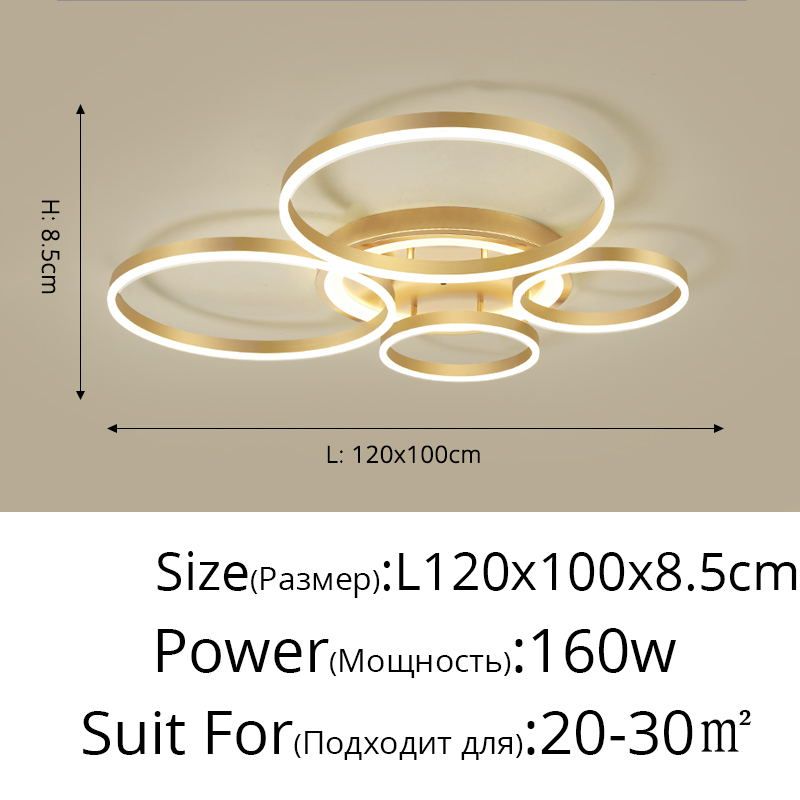 120x100x8.5cm 160W branco quente sem controle remoto