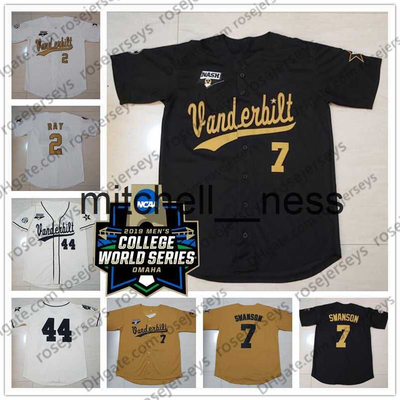 Vanderbilt Commodores Black Dansby Swanson World Series Jersey in 2023