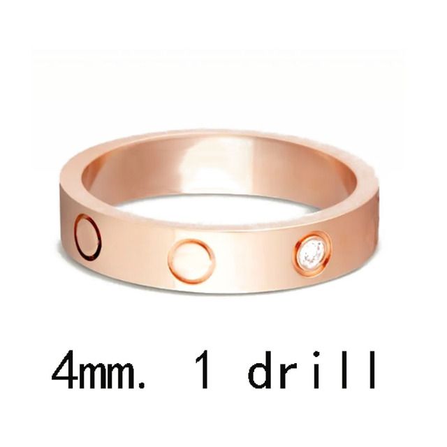 4mm rose gold 1 stone