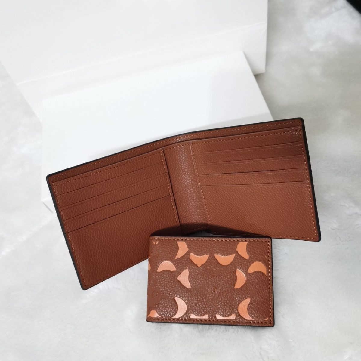 brązowy portfel+pudełko